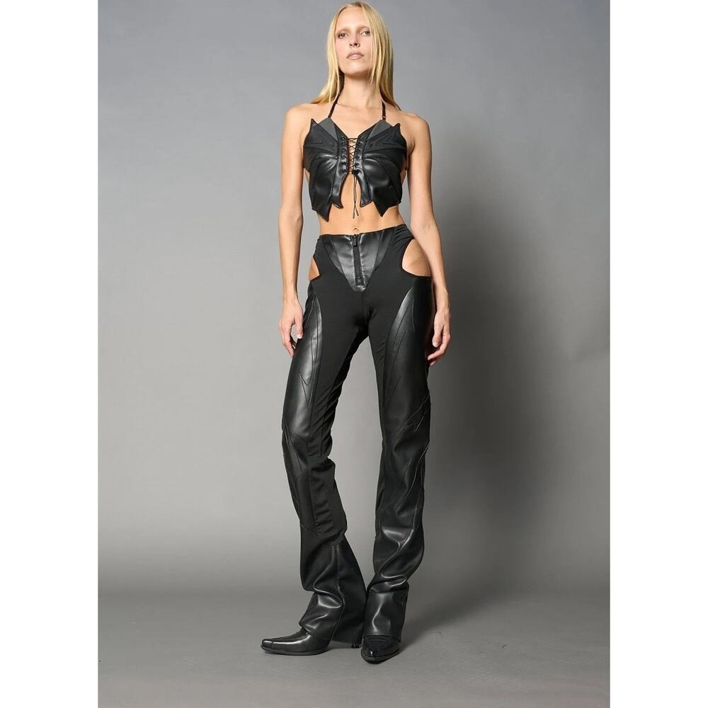 Namilia Cut Out Moto Pants L